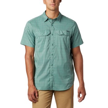 Columbia Silver Ridge Lite Plaid Short Sleeve, Camisa Verdes Para Hombre | 425693-PVU